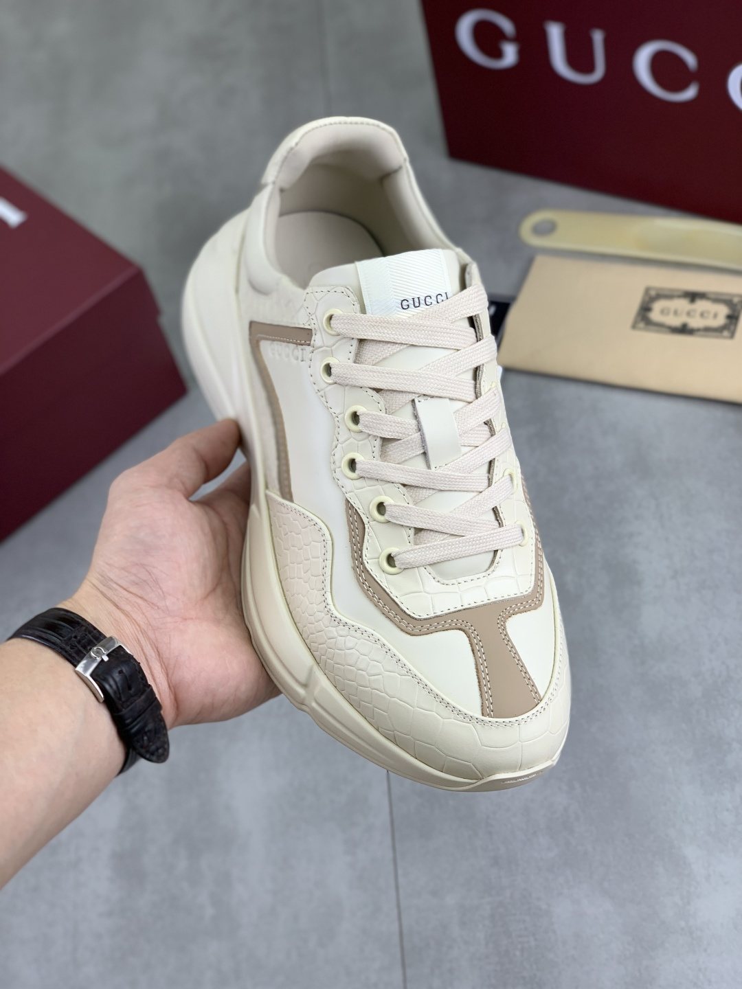 Gucci Paneled Chunky Sneakers